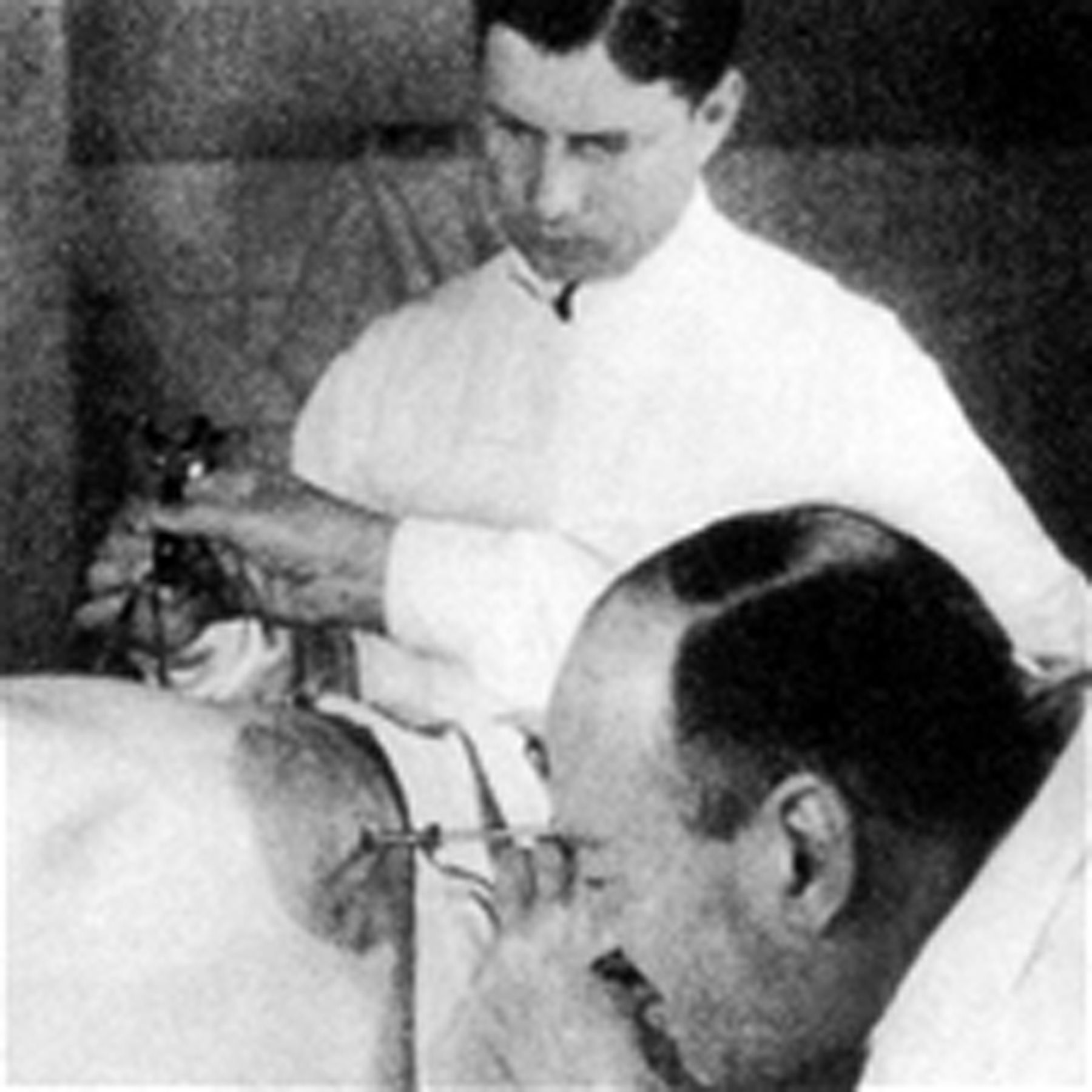 Fig. 4 
        Photograph of Hans Christian Jacobaeus (1879 to 1937) at work.
      