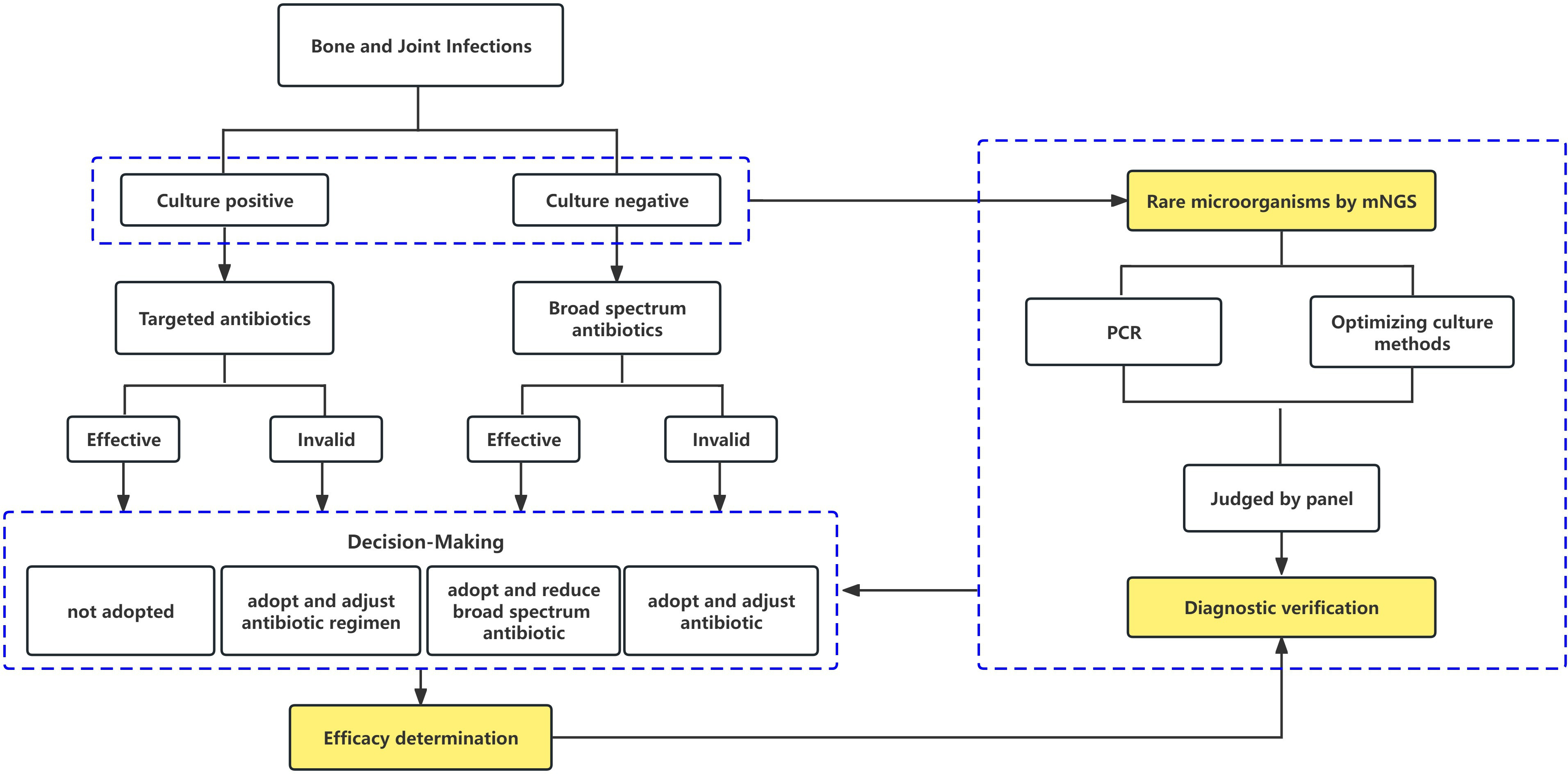 Fig. 1 
            Diagnosis process of rare microorganisms and guidance of clinical treatment. mNGS, metagenomic next-generation sequencing; PCR, polymerase chain reaction.
          