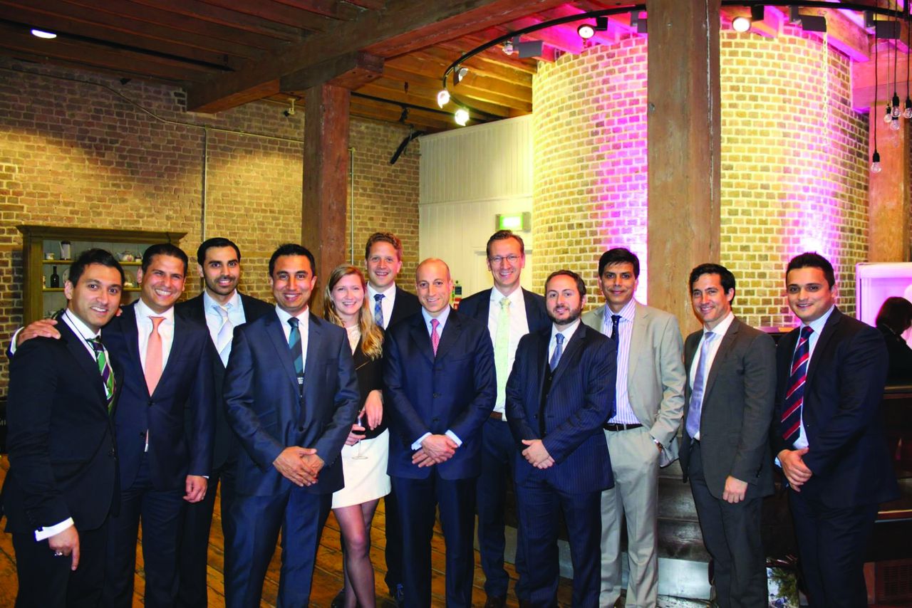 Fig. 3 
        Professor Fares Haddad with Alberto, Michal and his fellows at the annualBone &
 Joint Journal cocktail reception during the BOA/EFORT congress.
      