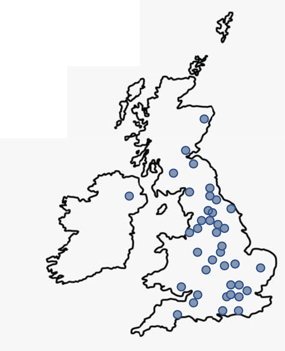 Fig. 1 
          Distribution of experts across the UK.
        